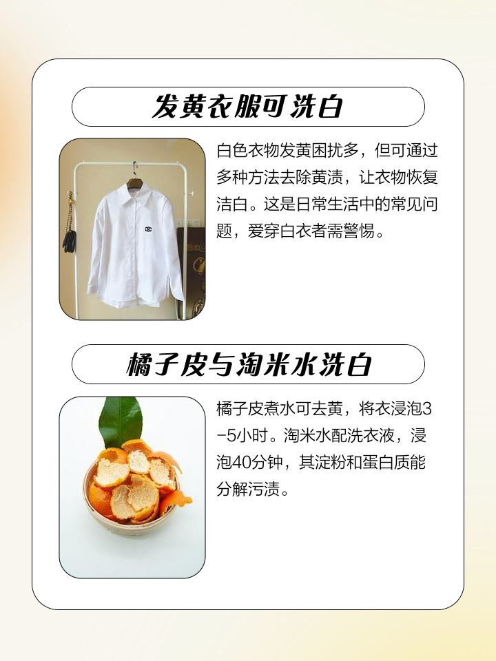 泛黄的衣服怎么洗白